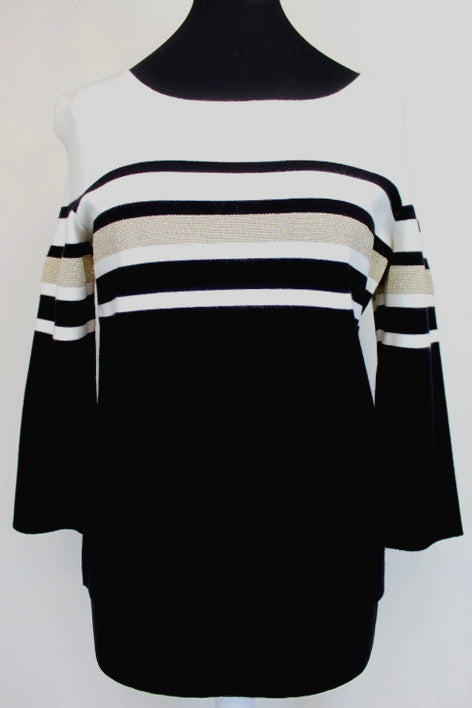 Pull empiècement rayé Maison 123 taille 36 - friperie