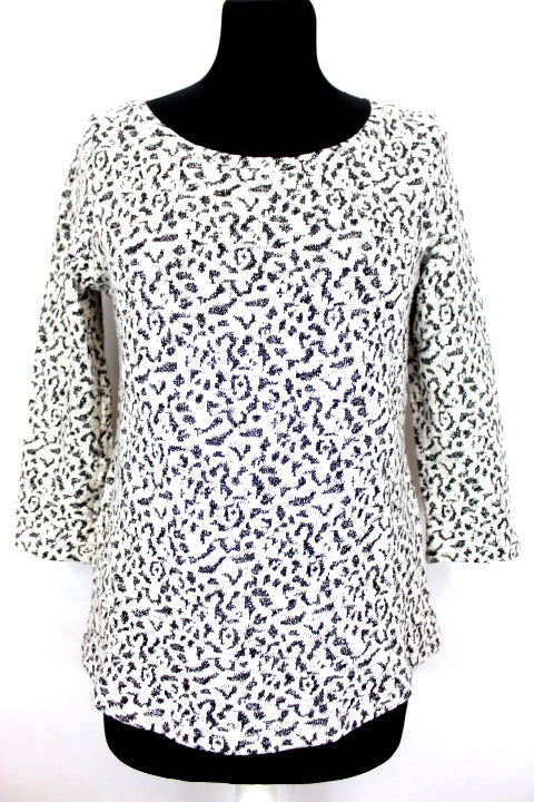 Pull léger imprimé Grain de Malice taille 36 - friperie femmes, vêtements d'occasion, seconde main