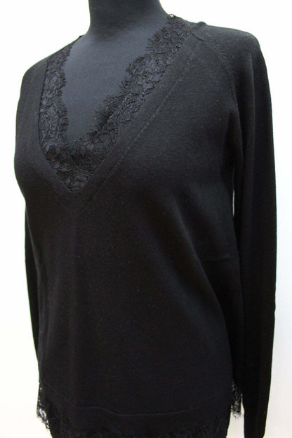 Pull noir avec dentelle Twinset Milano taille XS occasion