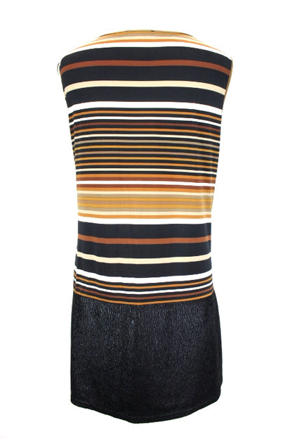 Robe à coupe droite et rayures Multiples taille 42