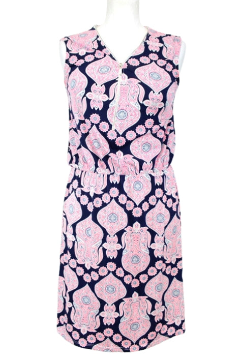 Robe bariolée avec fermeture devant Mim taille S - friperie femmes, vêtements d'occasion, seconde main