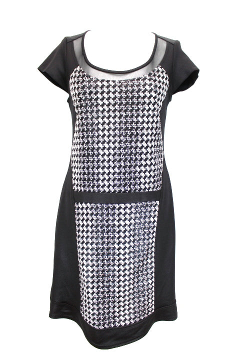 Robe bi-matière Sepia taille 38 - friperie femmes, vêtements d'occasion, seconde main
