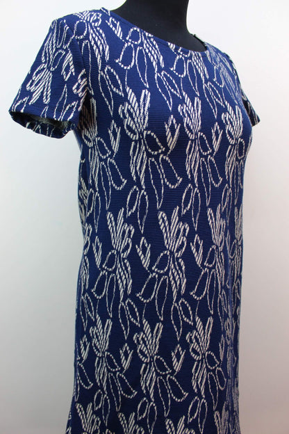 Robe bleue à fleurs blanches Mango taille XS