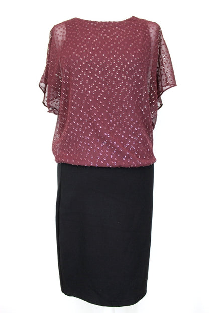 Robe bordeaux Esprit taille 36 friperie occasion seconde main