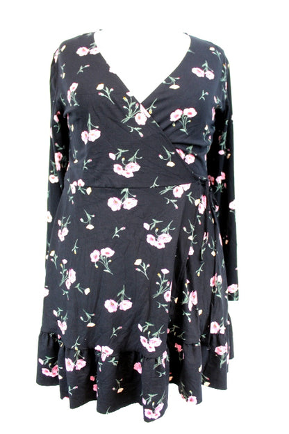 Robe cache-cœur fleurie et évasée - H & M - Taille L - Friperie - Seconde main