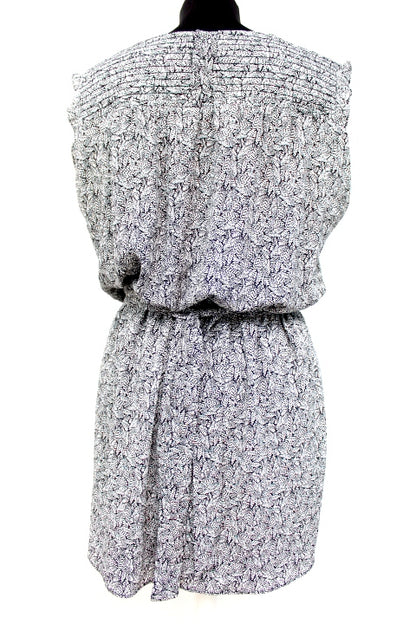 Robe courte à imprimé feuille MANGO taille M