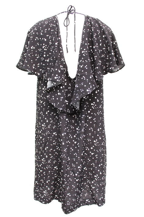 Robe décolletée en volant au dos (manches intégrées au volant) - ZARA taille 44 - Vêtement de seconde main - Friperie en ligne