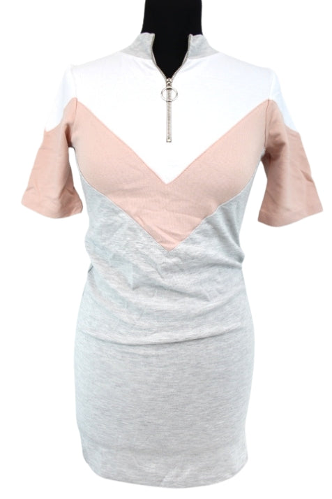 Robe droite aspect sweet - Col montant - JENNIFER - Taille S - Friperie - Seconde main