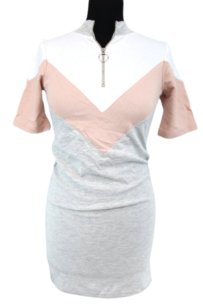 Robe droite aspect sweet - Col montant - JENNIFER - Taille S - Friperie - Seconde main