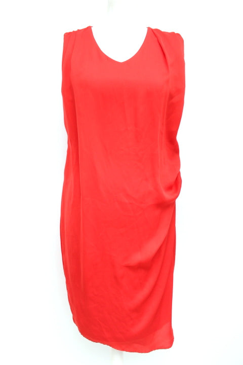 Robe droite plissée sur hanche gauche 1.2.3 Taille 38 - Vêtement de seconde main - Friperie en ligne