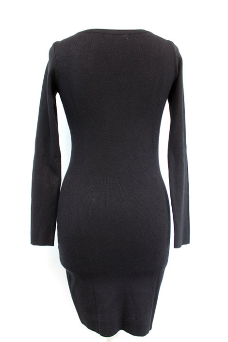 Robe en maille avec encolure argenté ENZORIA taille 36/38 - Vêtement de seconde main - Friperie en ligne