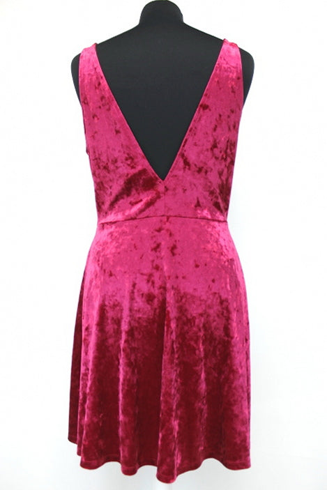 Robe en velours bordeaux divided taille 38