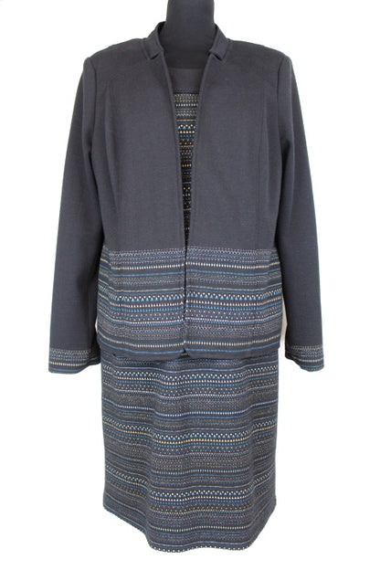 Robe et Veste à fines rayures Armand Thiéry taille 44 - friperie - vêtements seconde main