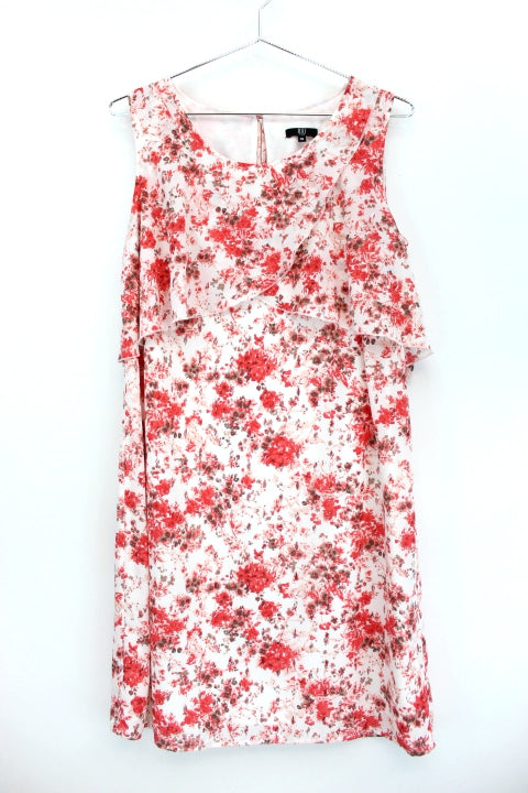 Robe fleurie col volanté Riu taille 38 - friperie femmes, vêtements d'occasion, seconde main