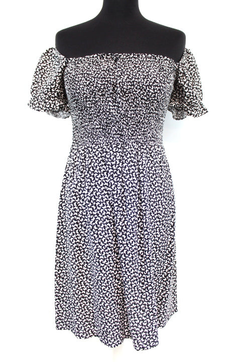 Robe froncée à épaules dénudées FB SISTER taille XS - seconde main - friperie