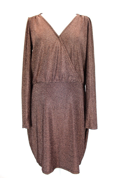 Robe habillée cache-cœur et paillettes Kiabi taille M - friperie femmes, vêtements d'occasion, seconde main