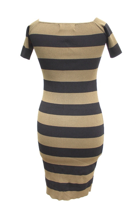 Robe moulante à rayures LUCKY YY taille 40