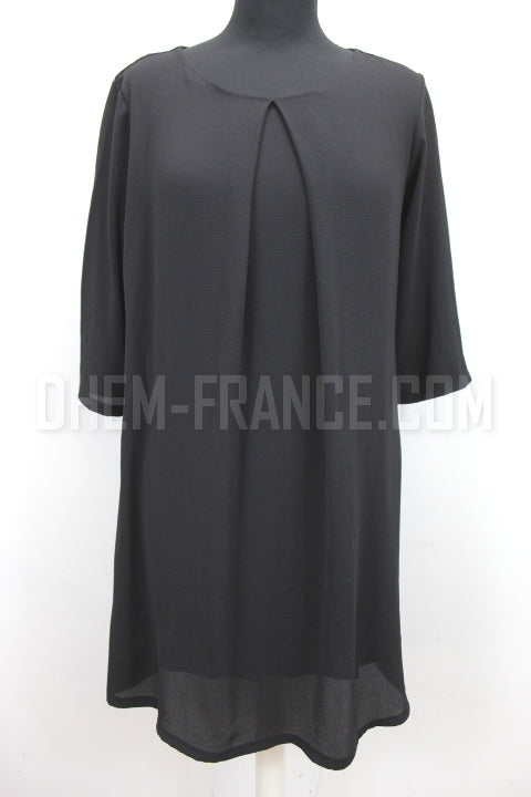 Robe Manoukian Noir Fluide - Taille S (FR38/EU36/UK S/IT42) - 100% Polyester - Neuf étiqueté