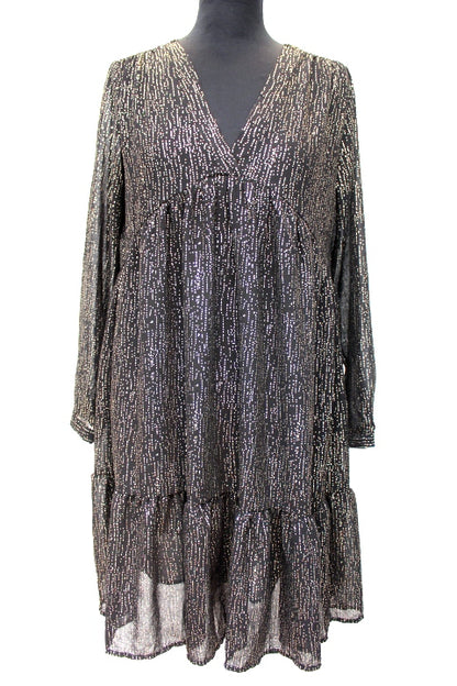 Robe pailletée à volants SENS UNIQ taille S-M - seconde main - friperie