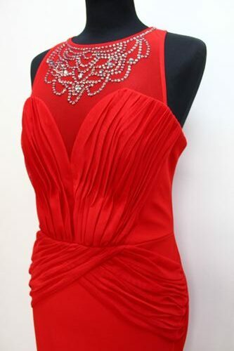 Robe rouge à strass Lipsy taille 40