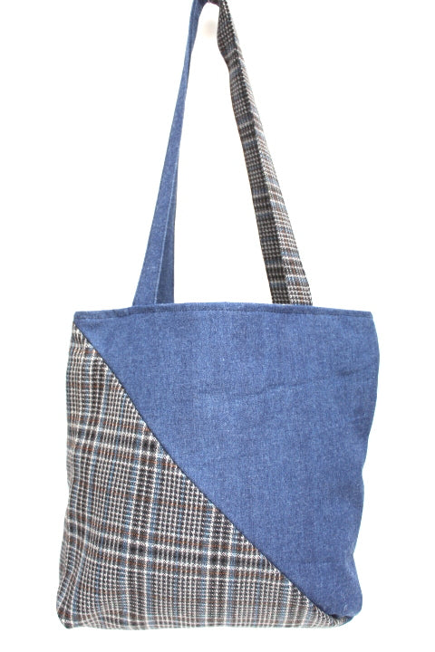 Sac à main bi-matière avec poches intérieures (10)