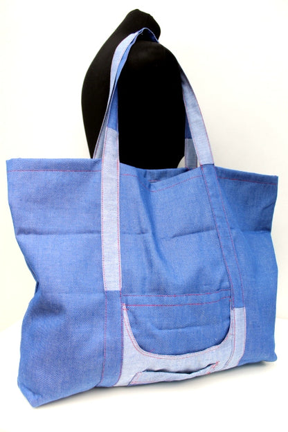 Sac cabas imitation jean - seconde main - friperie