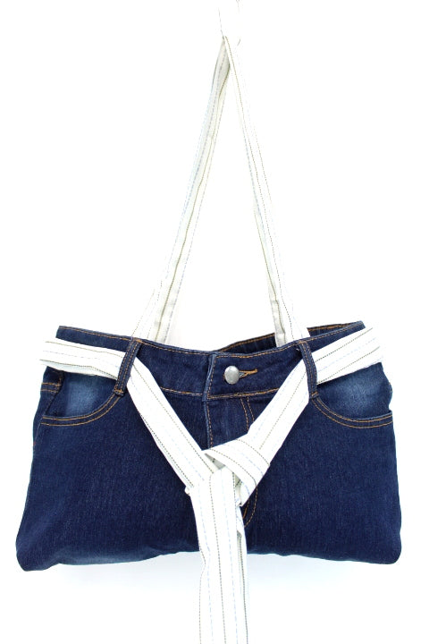 Sac pochette large effet jean - seconde main - friperie