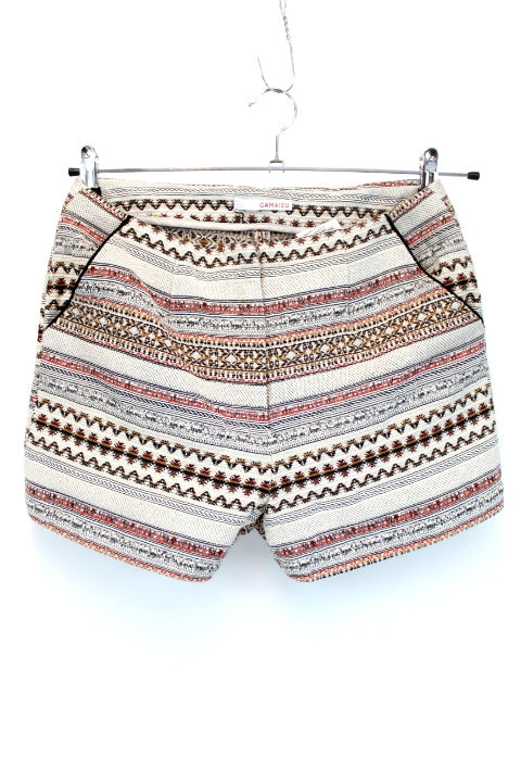 Short aspect laine tissée avec poches et fermeture éclaire CAMAÏEU taille 40 - Vêtement de seconde main - Friperie en ligne