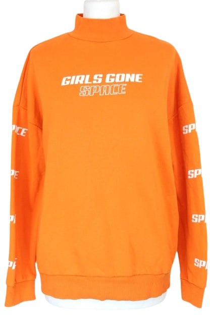 Sweat oversize sérigraphié Jennyfer taille 34 - friperie femmes, vêtements d'occasion, seconde main