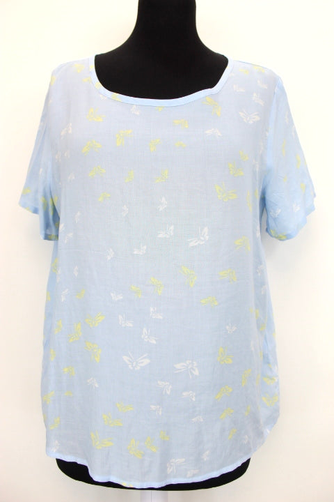 T.shirt papillons Up2Fashion taille 40 - friperie femmes, vêtements d'occasion, seconde main