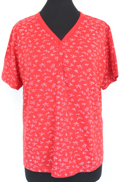 Tee-shirt boutonné Audrey 87 taille 42-44 - friperie femmes, vêtements d'occasion, seconde main