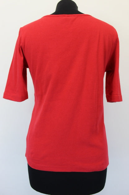 Tee-shirt coton rouge Thalassa taille 36