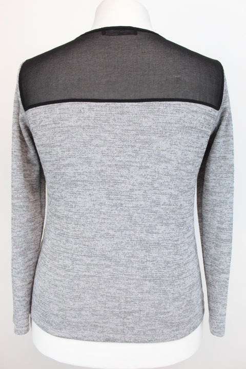 Tee-shirt manches longues avec dentelle au col Lora Daly taille L