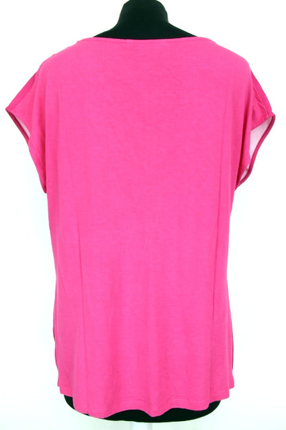 Tee shirt rose à motifs CAMAIEU taille M