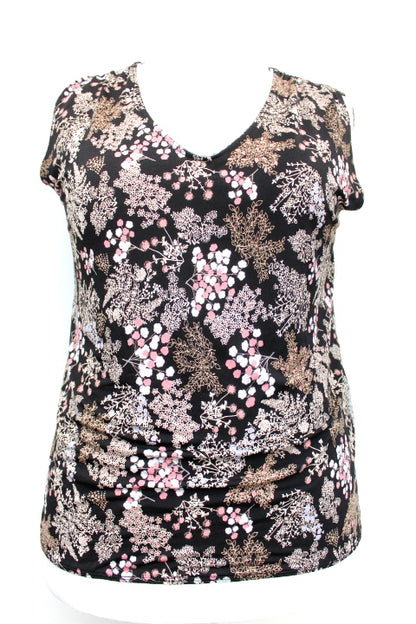 Top à fleurs sans manches Cache Cache taille L - friperie femmes, vêtements d'occasion, seconde main