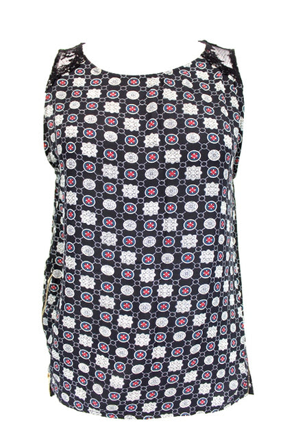Top à motifs géométriques Ky Création taille 36 - friperie femmes, vêtements d'occasion, seconde main