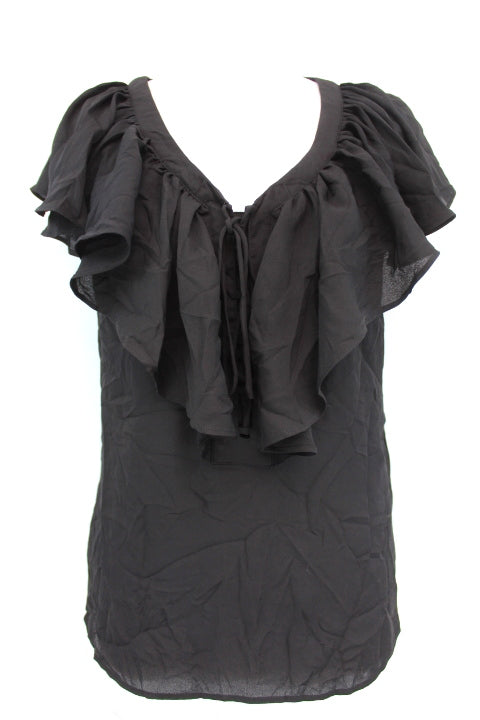 Top à volant Morgan taille 36 - friperie femmes, vêtements d'occasion, seconde main