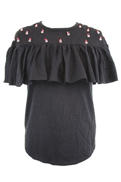 Top avec perles cousues Neuf MONOPRIX Taille 38 - Friperie seconde main
