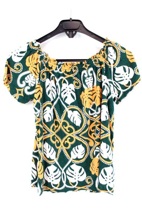 Top bariolé manches courtes H&M taille XS - friperie femmes, vêtements d'occasion, seconde main