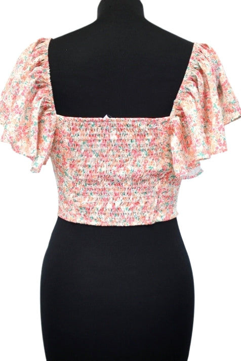 Top cintré et smocké ZARA taille M - Vêtement de seconde main - Friperie en ligne