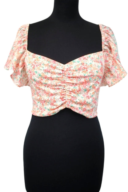 Top cintré et smocké ZARA taille M - Vêtement de seconde main - Friperie en ligne