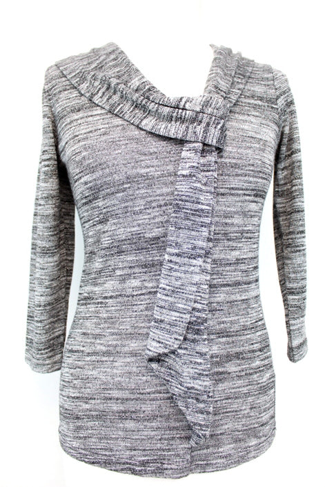 Top fantaisie manches longues Cache Cache taille 36 - friperie femmes, vêtements d'occasion, seconde main