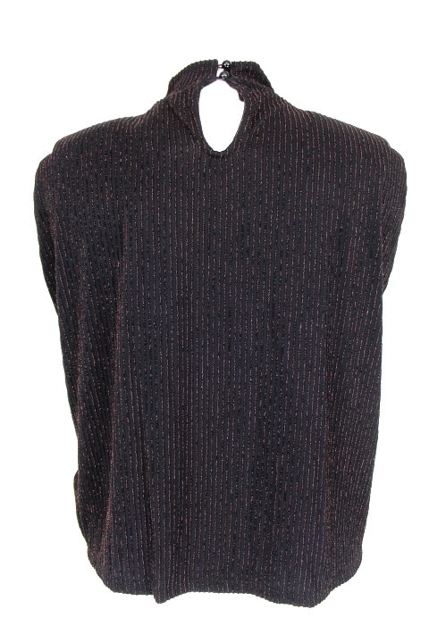 Top fêtes rayé métallisé cuivré Kiabi taille 36