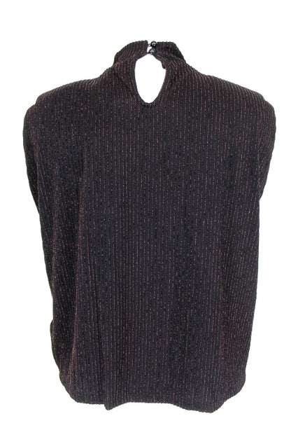 Top fêtes rayé métallisé cuivré Kiabi taille 36
