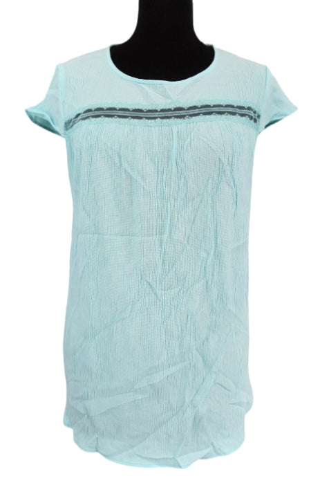 Top fluide à dentelle et petit nœud Grain de Malice taille 42-44 - friperie femmes, vêtements d'occasion, seconde main