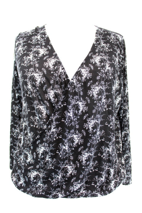 Top fluide cache-cœur H&M taille L - friperie femmes, vêtements d'occasion, seconde main