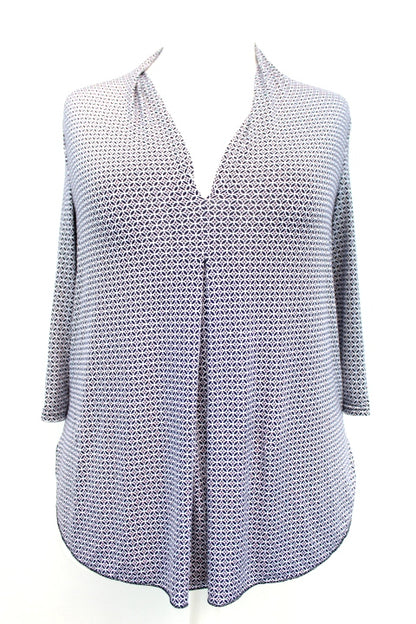 Top fluide manches trois quarts Cache Cache taille XL - friperie femmes, vêtements d'occasion, seconde main