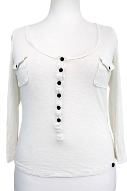 Top léger à poches et boutons IKKS taille 40 - friperie femmes, vêtements d'occasion, seconde main