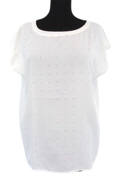 Top léger à sequins argentés CAROLL Taille 2 - Vêtement de seconde main - Friperie en ligne