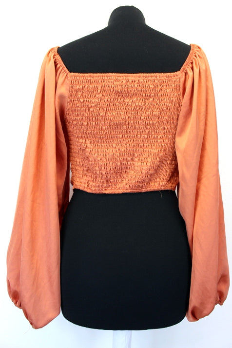 Top orangé satiné Shein taille 34